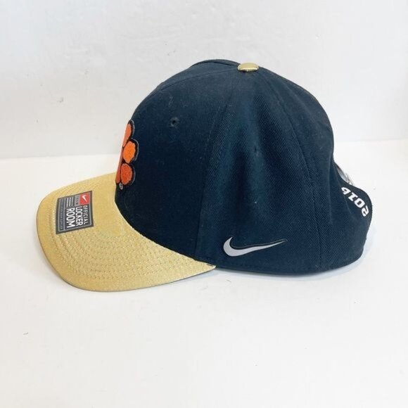 Nike Clemson 2016 National Champions Snapback Hat Navy & Gold Adjustable - Picture 4 of 7
